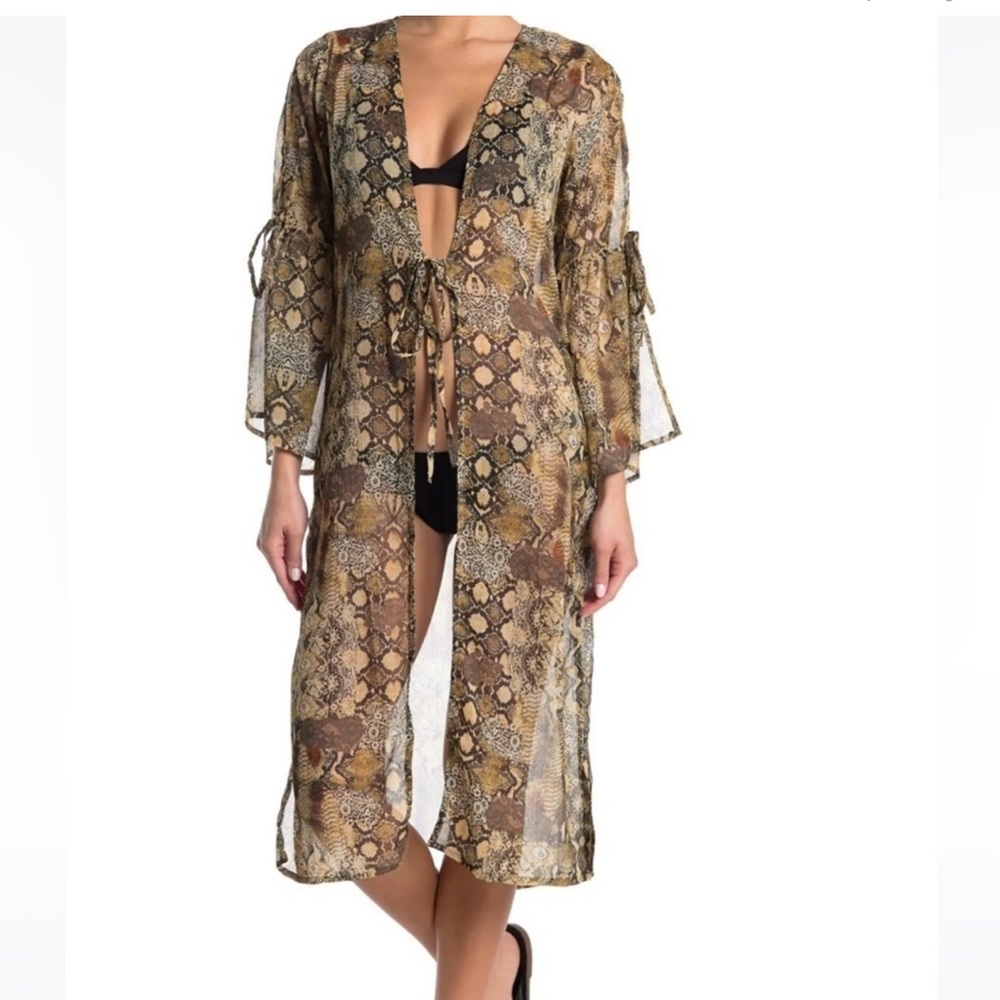 Kendall + Kylie DUSTER SWIM SNAKE LACE NWOT